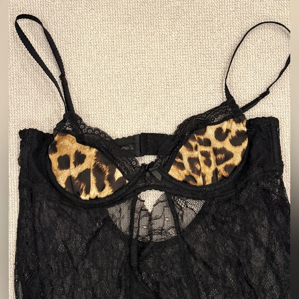 Jaded London Astoria Bralette Cheetah Lace maxi Top duster - Picture 7 of 8